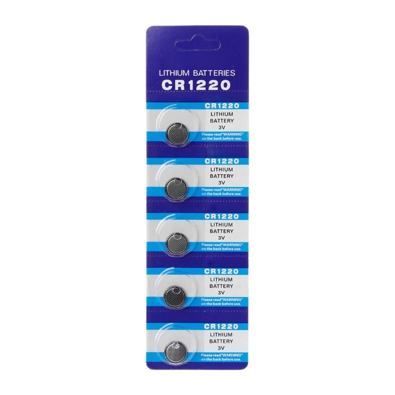 

Essential CR1220 Batteries Versatile Button Cells Battery Durable Power Source High Capacity Coin Cells Battery 5pc/10pc E65C