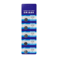 Essential CR1220 Batteries Versatile Button Cells Battery Durable Power Source High Capacity Coin Cells Battery 5pc/10pc E65C