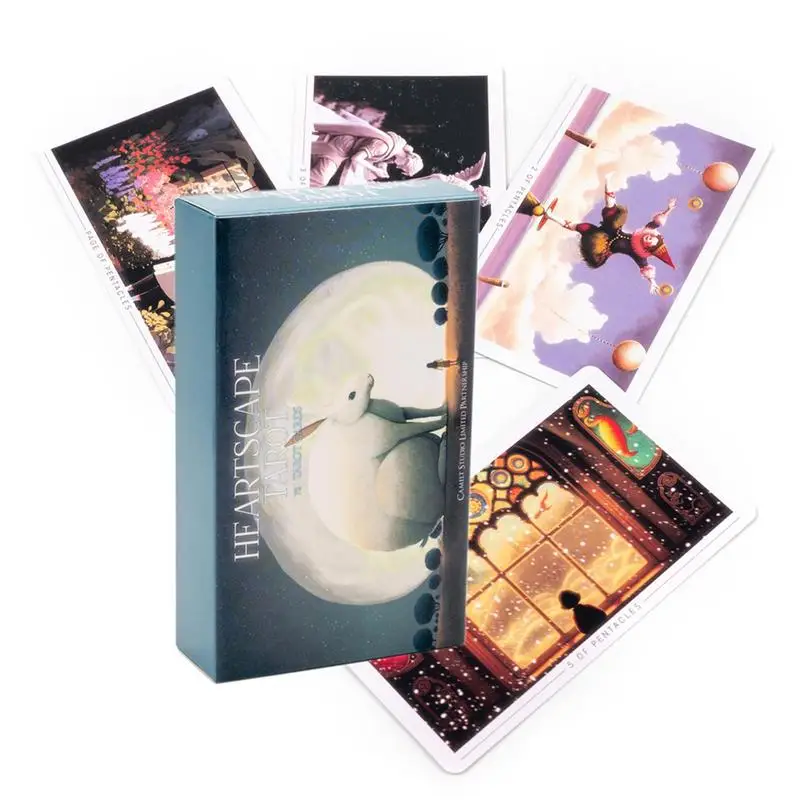 하츠케이프 타로 영어 오라클 카드 세트, 운명 타로 덱, 가족 파티용 엔터테인먼트, 점술 보드 게임 하츠케이프 타로 영어 오라클 카드 세트, 운명 타로 덱, 가족 파티용 엔터테인먼트, 점술 보드 게임