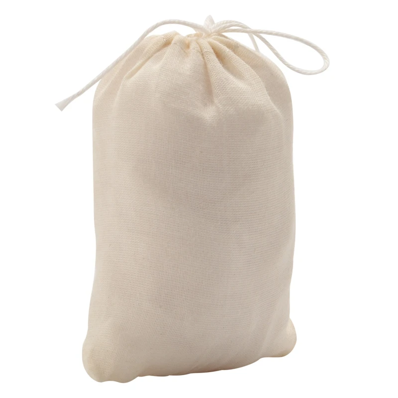 

100 Pieces Drawstring Cotton Bags Muslin Bags,Tea Brew Bags (4 x 3 Inches)