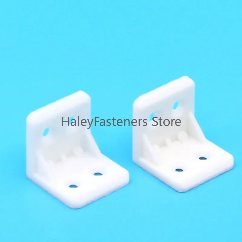 Thick nylon plastic corner brackets 90 degree plywood connector Joint Fastener Shelf support For Furniture cabinet fitting 10pcs