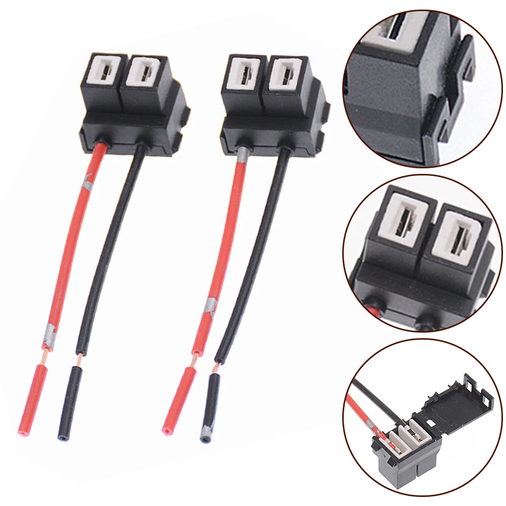 Led headlight Socket Adapter for H7 LED Headlight 2pcs Car Wire Connector