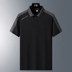 Korea Style Solid 2024 Brand Fashion Polo Shirts Short Sleeve Men's Black White Summer Cotton Breathable Tops Tee Oversize 4XL