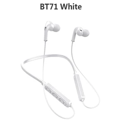 Neckband Bluetooth 5.0 Wireless Sports Earphones (BT71 White)