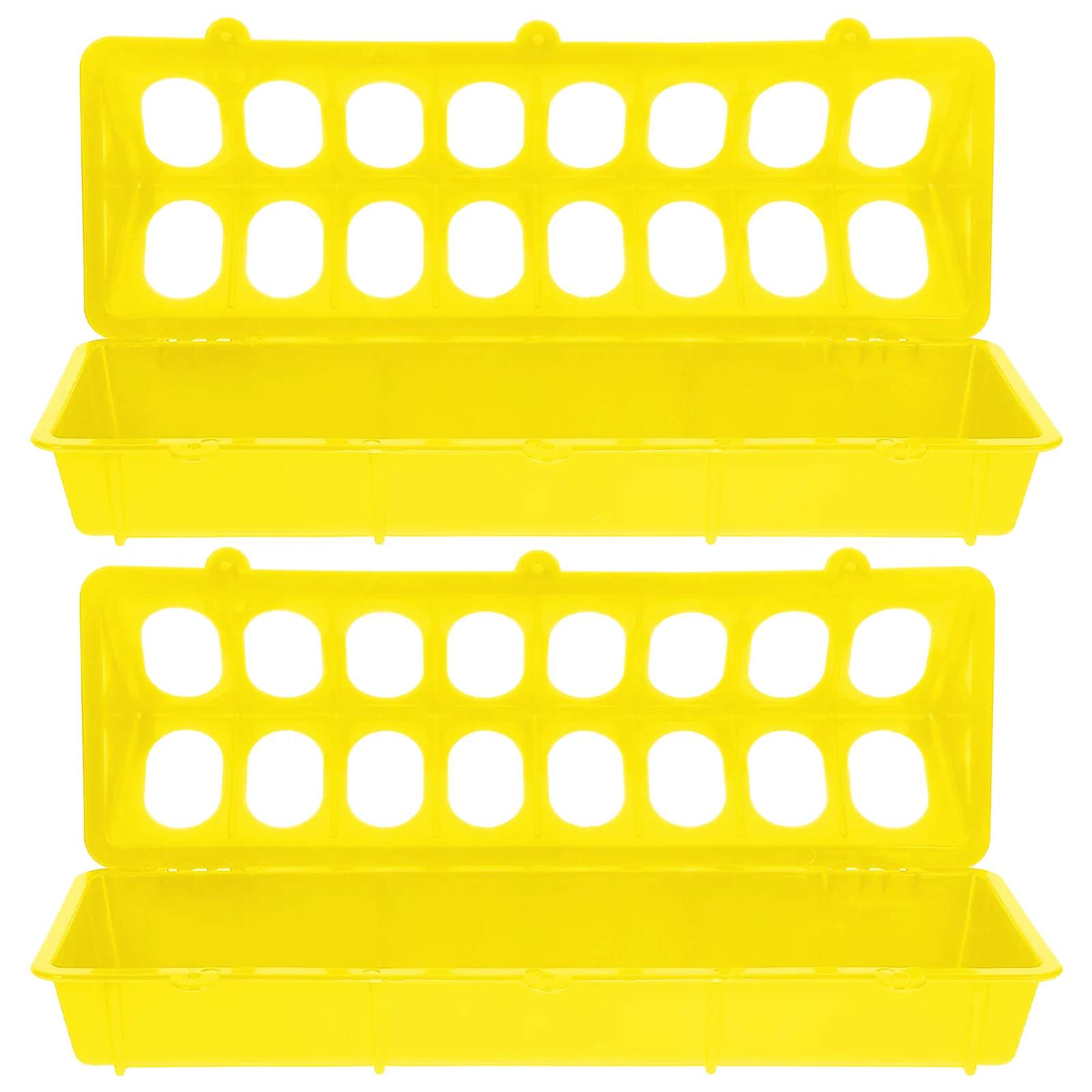 

2 Pcs Bird Food Small Plastic Containers Hanging Cage Feeder Pp Pigeon Feeding Trough