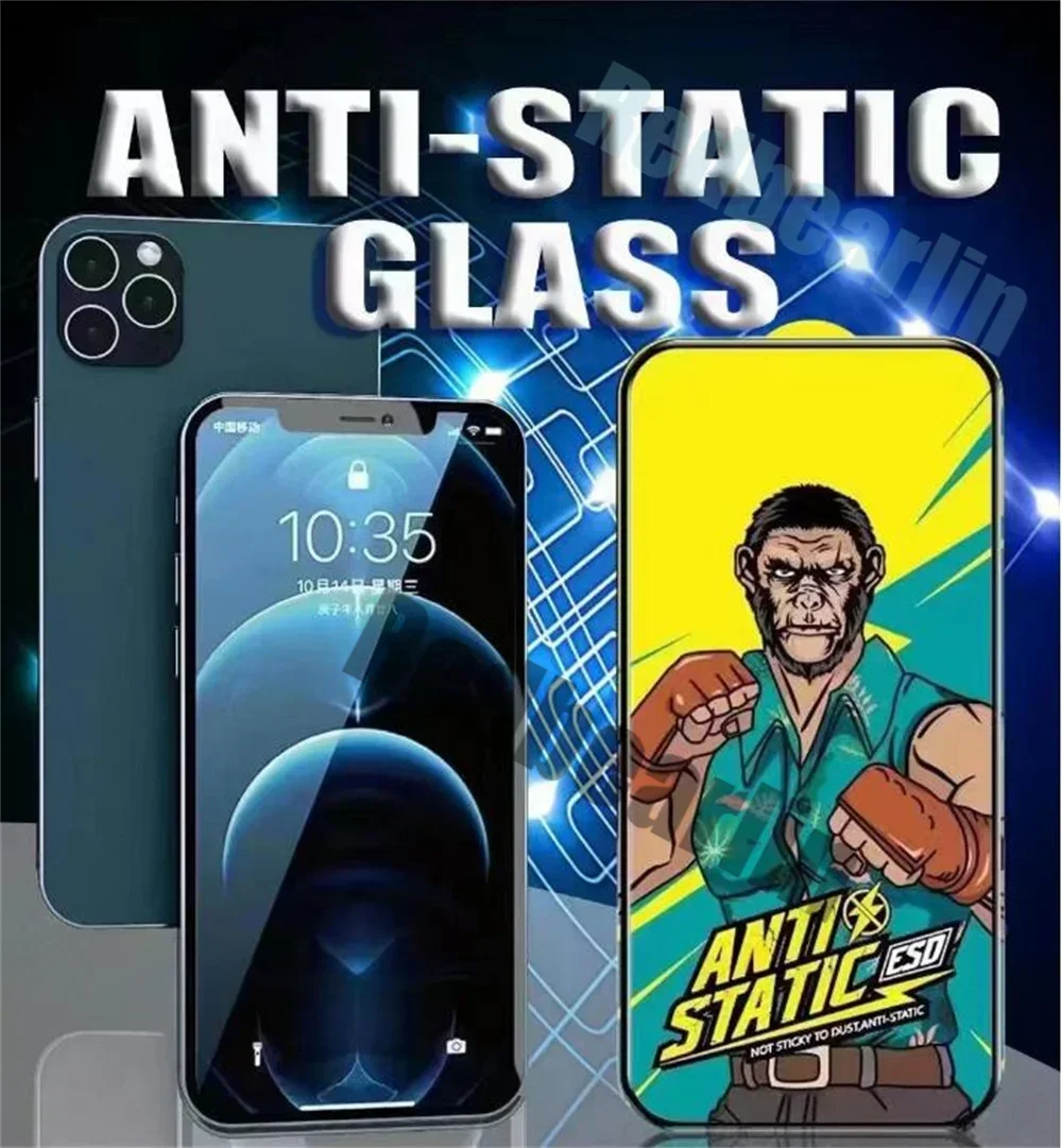 10pcs ESD ANTI-STATIC Anti Spy Matte Privacy Screen Protector Tempered Film Guard For IPhone 15 14 plus 13 12 11 Pro Max X XR XS