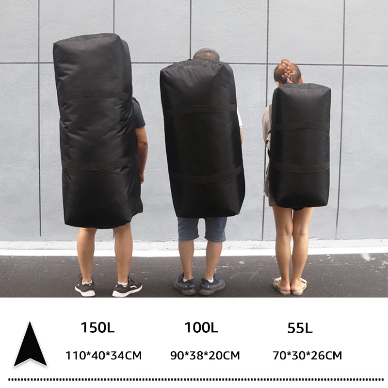 55L 100L 150L Travel Duffle Bag Heavy Duty Extra Large Luggage Tote Sports Gym Bag Big Camping Tent Storage Handbag for Men 2