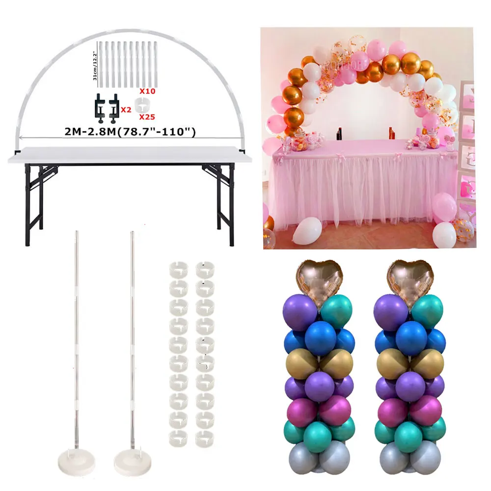 Table Balloon Arch Set Ballon Column Stand Wedding Birthday Party  Decorations Kids Balloons Accessories Baby Shower Decor Ball - AliExpress