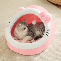 Cute And Soft Cat House Super Cat Bed Warm Deep Sleep Comfort Cat Bed Pets Tent Cozy Cave Nest Small Dog Mat Bag 2