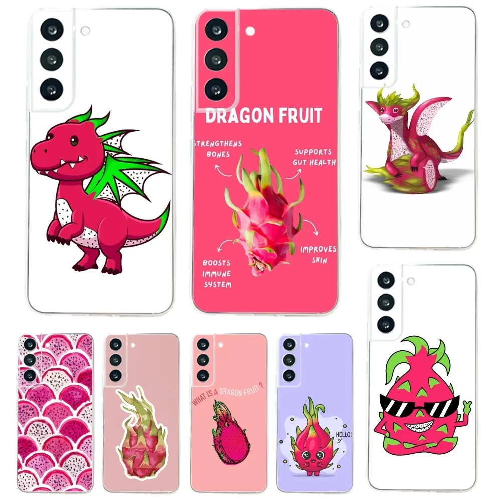 Custodia Per Telefono Pitaya Fruit Dragon Fruit Per Samsung Galaxy A71,70,52,51,40,31,A50,30S,21S,03S, Note20Cover Ultra Trasparente