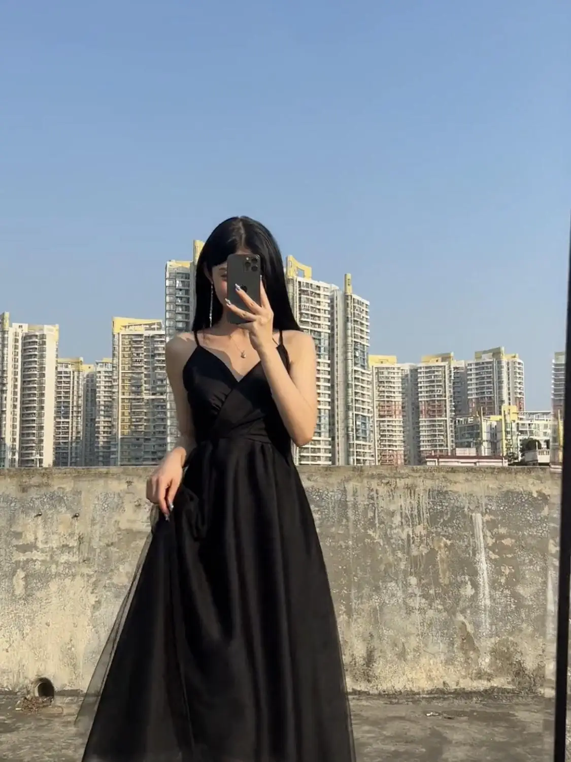 Sleeveless Dresses Women Summer Mid-calf V-neck Sexy Elegant