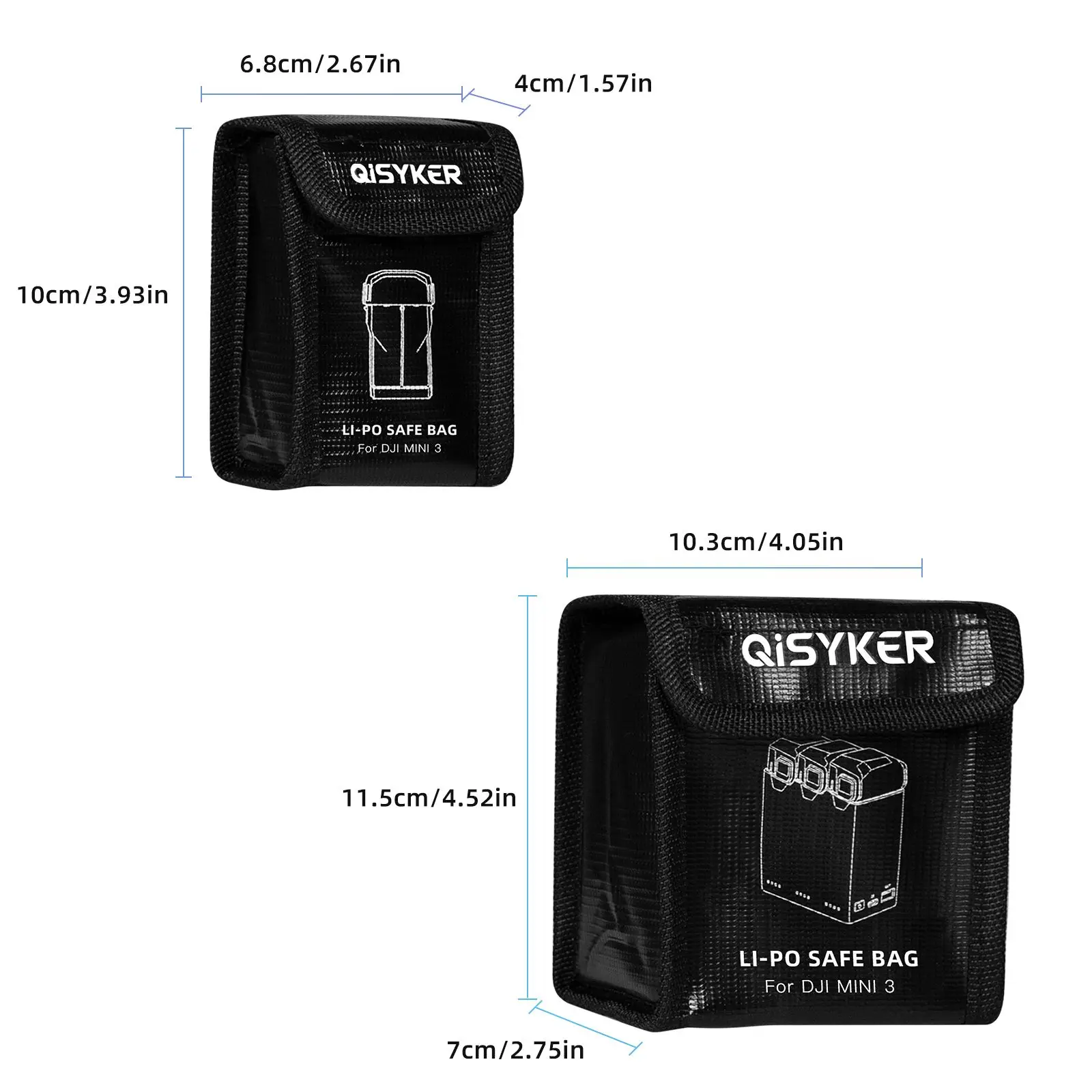 Description Picture 5 of item1PC Battery Protective Bag for DJI Mini 3 Pro Fireproof Battery Safe Bag Lipo Battery Bag Protector Camera Drones Accessories