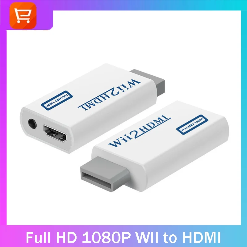 Wii to HDMI Wii 2 HDMI Full HD Portable Converter Adapter 3.5mm Audio Out