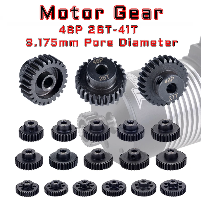 Pignoni 48P Per RC Set Ingranaggi A Pignone Per Auto RC 1/10 - Misure 26T, 28T, 30T, 32T, 34T, Passo 48P Kit Guarnizioni Ape 50 - Foto 6