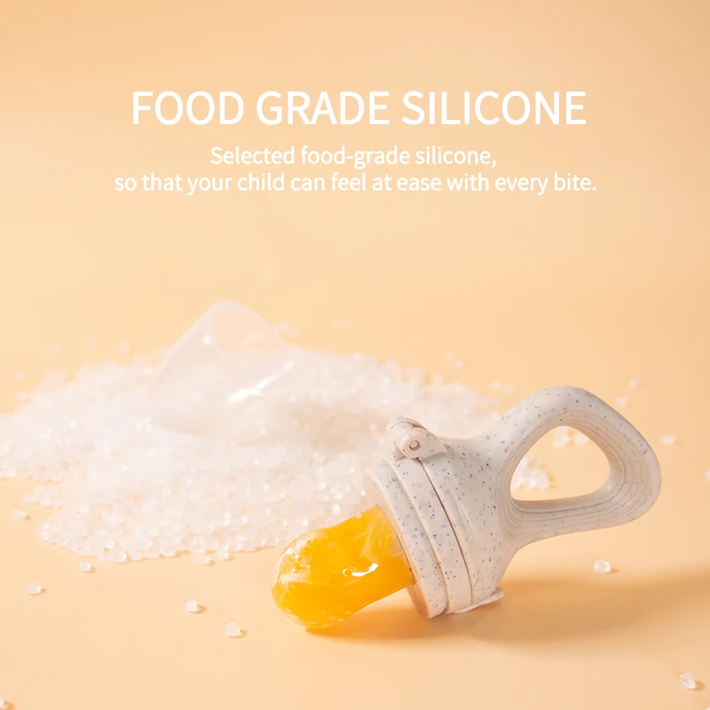 Silicone Fruit Feeder 1 Pcs for Baby with Cover silicone fruit feeder