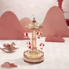 Robotime ROKR Parachute Tower DIY Music Box Moveable Magic Amusement Park For Kids Birthday Xmas Gifts 3D Wooden Puzzle 3