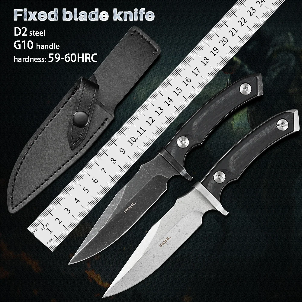 10.5 Black TACTICAL SURVIVAL Rambo Military FIXED BLADE KNIFE Hunting w/  SHEATH