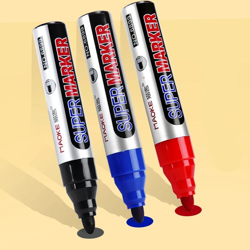1pcs Waterproof Marker Pen 4mm Write Point Poster Oil Advertising Graffiti Mark Pen Black Red Blue Paint Markers permanent marker pen permanent marker paint marker pen markers pen permanent markers marker pens paint pen art marker pen art markers