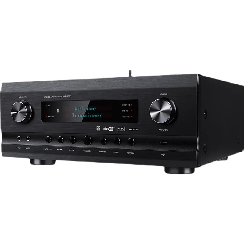 AT-2300 PRO 홈 시어터 파노라마 사운드 앰프 KTV 디지털 전문 올인원..