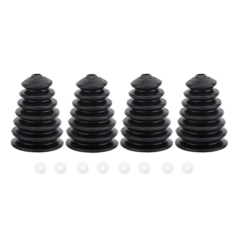 

4Pcs Rubber Flexible Durable Electric Hammer Drill Dust Cover for 6mm-16mm Drill Bits Hand Tool Sets - Black