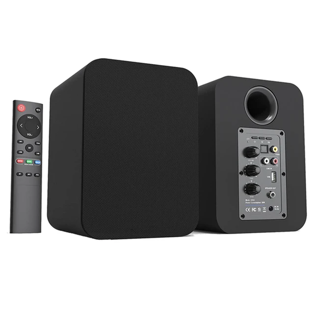 Boombox-Barra de sonido HiFi 2,0 de 80W, Altavoz Bluetooth para cine en  casa, altavoces de música de madera para TV, PC, Subwoofer, efecto de  graves, USB - AliExpress