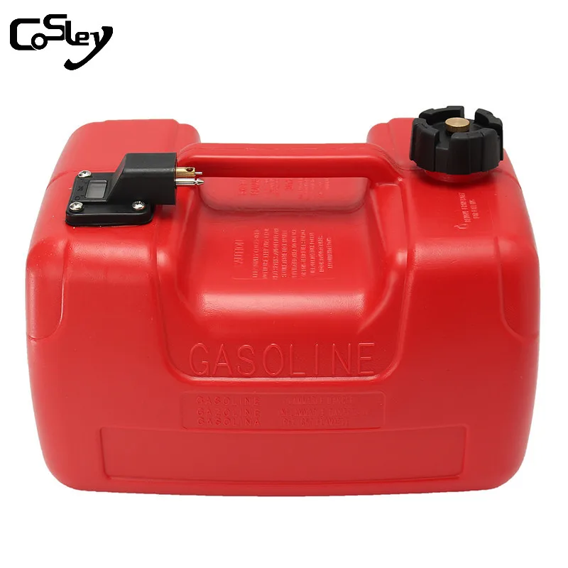 12LPortableExternalOutboardMotorMarineOutboardFuelTankOilBoxWithConnectorPlastic