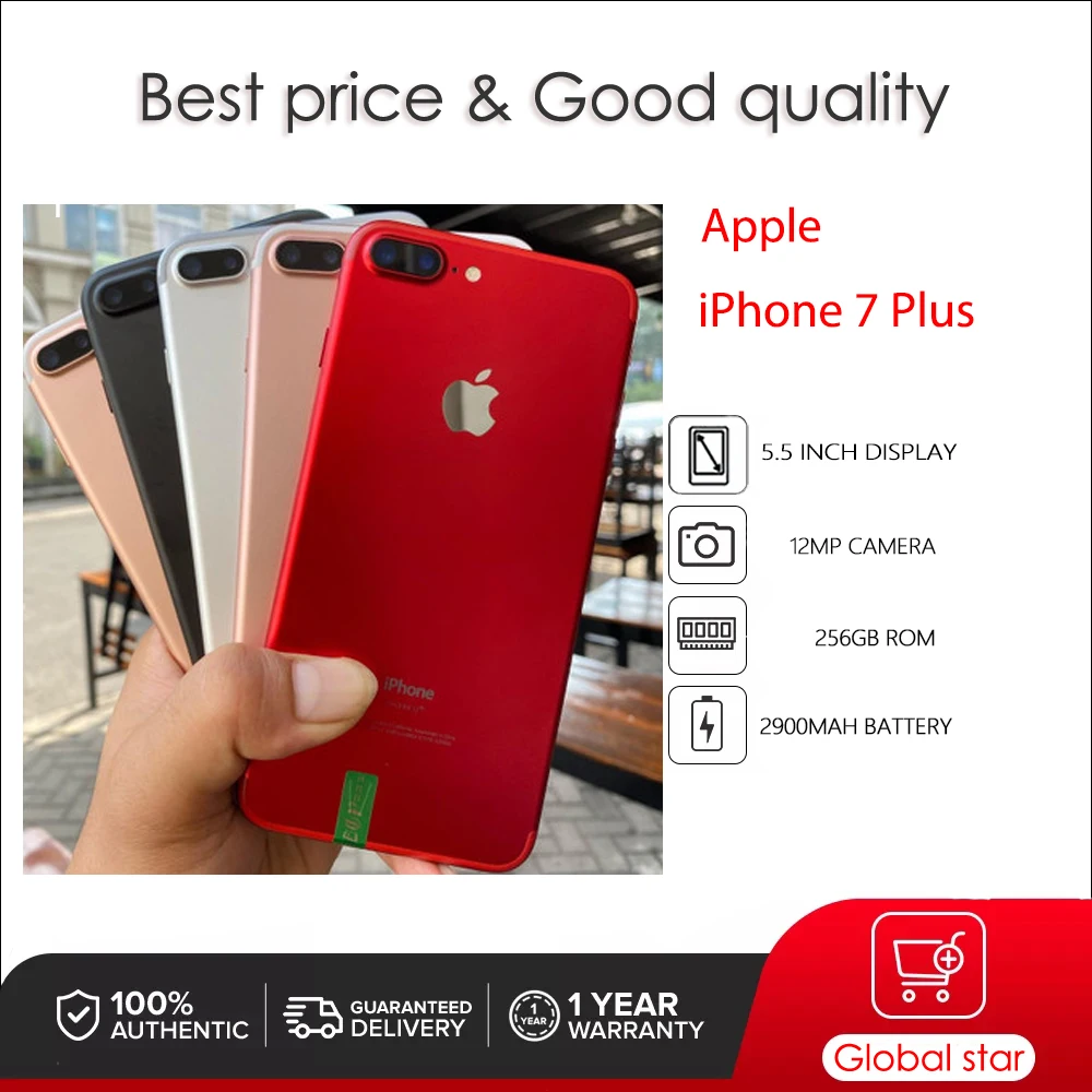 Originale Apple Iphone 7 Plus Sbloccato Usato Ios A10 5.5 "32/128/256Gb Rom 2900Mah Cellulare 12Mp Smartphone Con Impronte Digitali