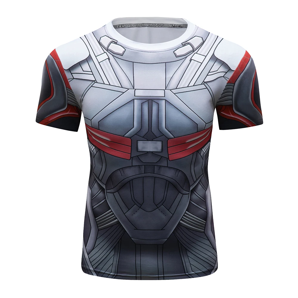 

Men's Compression Shirt Fitness Sport Running Tight Gym TShirts Athletic Quick Dry Tops Tee Summer Surfing Rashguard Sportswear