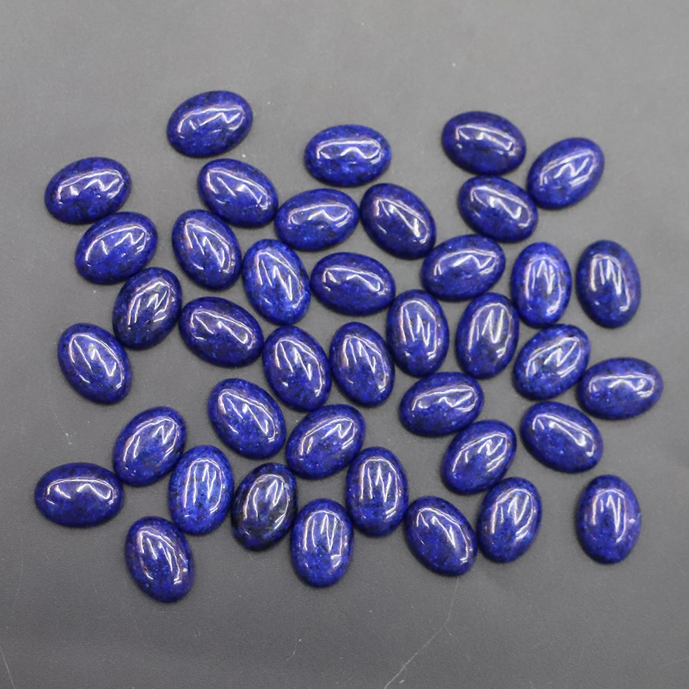 10*14MM Natural Stone Oval CAB CABOCHON Agates Crystal Amethysts Beads Jewelry Handcrafted Ring Ear Studs Making 50Pcs Wholesale