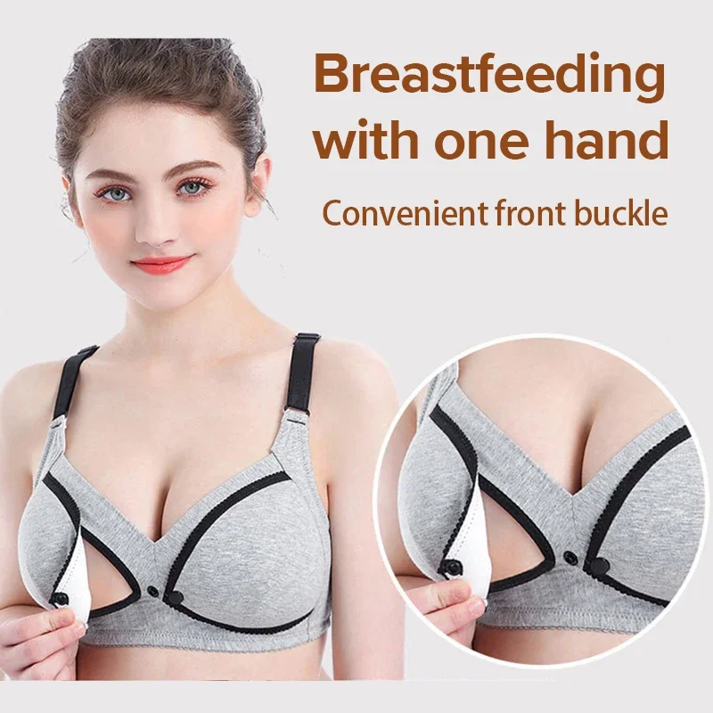 Nursing Bra Women Maternity Breathable Mesh Underwear Open Cup Bra Breastfeeding Bra Feeding Front Closure Bra Maternity Clothes 5