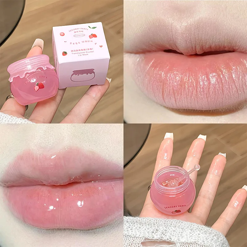 Description Picture 5 of itemGreen Grapes Clear Lip Gloss Maintenance Moisturizing Lip Balm Exfoliating Scrub Nourishing Lips Care Peach Water Gloss Lip Tint