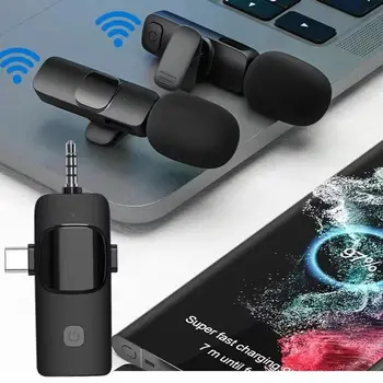Mini microphone cravate sans fil USB-C avec suppression du bruit pour iPhone 17/16/15, enregistrement vidéo et vlog