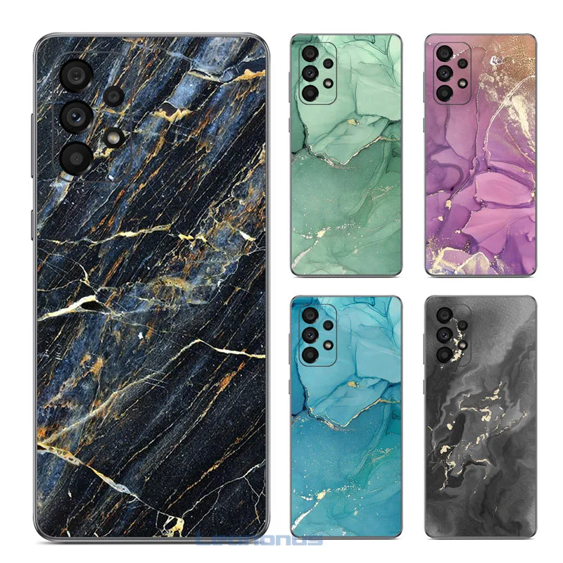 

Marble Decal Skin for Samsung Galaxy A52 A52s A73 A53 5G Back Protector Film Full Cover Wrap Rock Color Durable Sticker