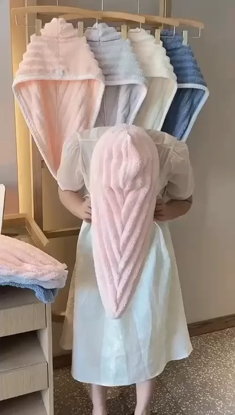 New Best High quality Magic Shower Cap Soft Microfiber ,Girls Hair Towel Super Absorbent Quick Drying