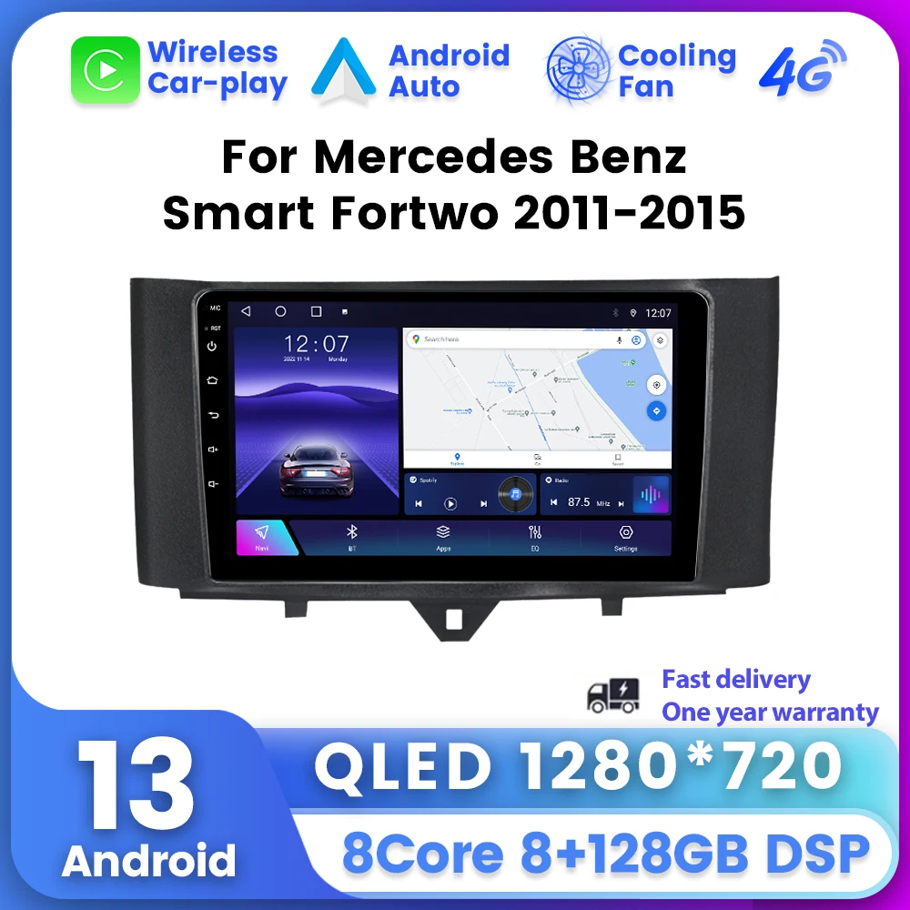 Autoradio 1 Din Met 9 Inch Touchscreen - Bluetooth, Mirror Link, Achteruitrijcamera Inbegrepen