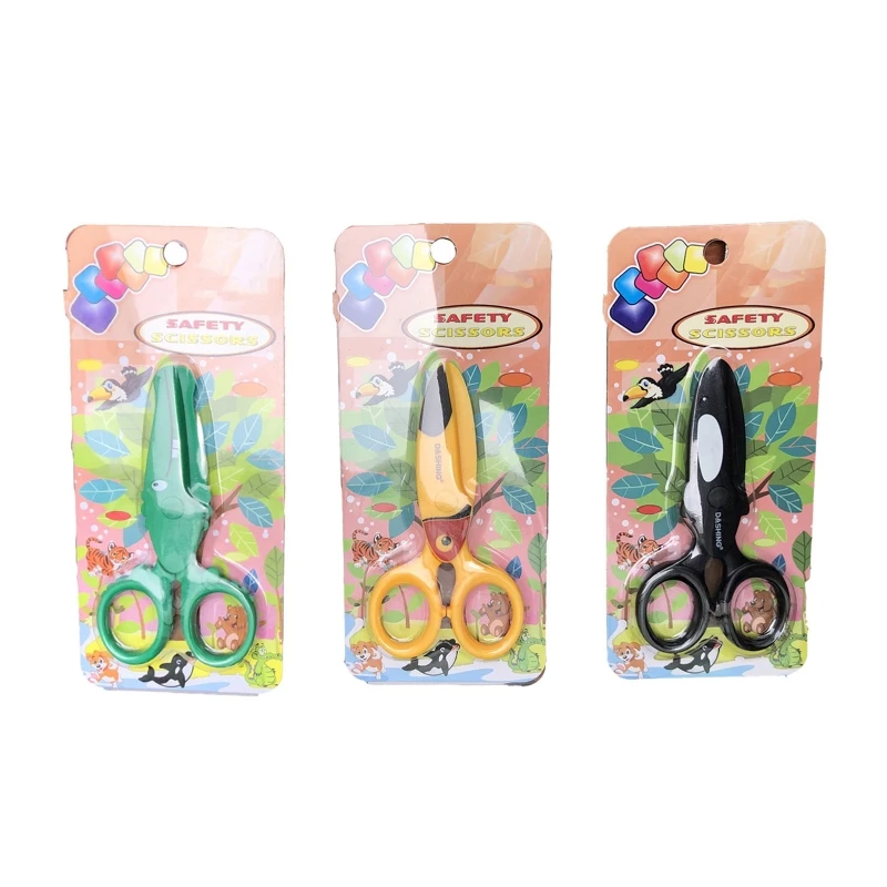 

Cartoon Crafting Scissors Non-metal Ergonomic Handle Effortlessly Cutting for Toddler Home Parent-child DIY Crafts
