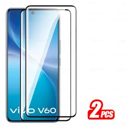 Premium 9H Curved Tempered Glass Screen Protector - Full Cover Protective Film for Vivo V60 5G (2 Pieces)