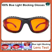 Lentille rouge, lentille Orange 100% lunettes bloquant la lumière bleue lunettes de jeu Anti fatigue mode téléphone lunettes 3