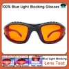 Red Lens，Orange Lens 100% Blue Light Blocking Goggles Glasses  Gaming Glasses Anti fatigue fashion Phone Eyeglasses 3