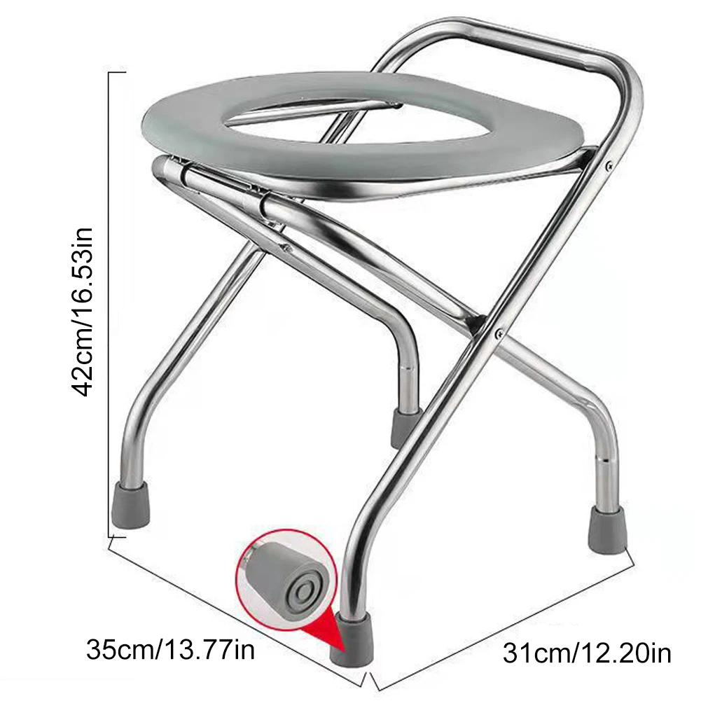 Portable Camping Toilet Foldable Travel Toilet Car Toilet Pregnant Woman Toilet Stool for Hiking Travel for Camping Hiking Trips 6