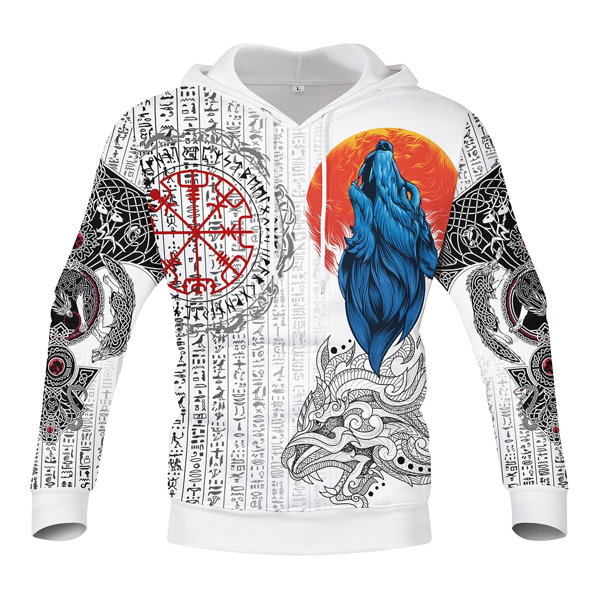 Spring Autumn Men's Pullover Hoodie 3D Printed Fashion Text Wolf King Sports New Fashion Loose Casual Hip Hop Street Top S-6XL