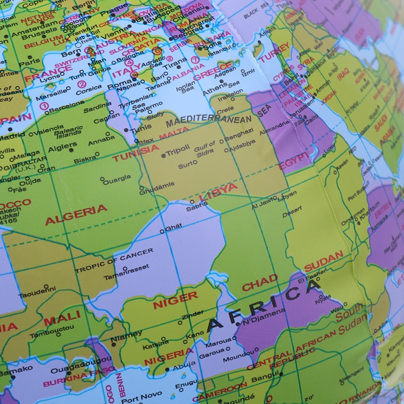 40 Cm Inflatable World Globe Teach Education Geography Map Toy Kid Beach Ball Geography Toy Nice Educational Toys for Students english world globe
