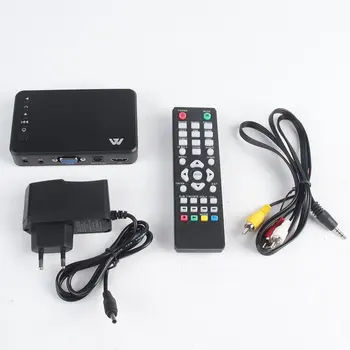 휴대용 미니 풀 HD 미디어 멀티미디어 플레이어, 1080P USB 외장 HDD, SD U 디스크, HD VGA AV 플레이어, 가정용 자동차 사무실용