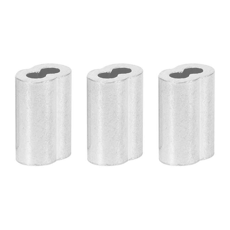 200PCS 1/16 Inch Cable Ferrule Set Aluminum Alloy Crimping Loop Sleeve For Wire Rope 2