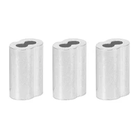 200PCS 1/16 Inch Cable Ferrule Set Aluminum Alloy Crimping Loop Sleeve For Wire Rope 2