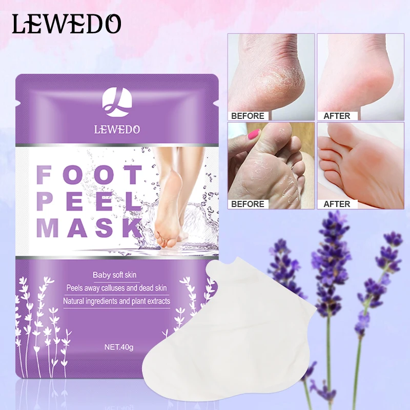Lewedo Lavender Exfoliating Feet Mask 40g Deep Repair Heel Cracked Feet