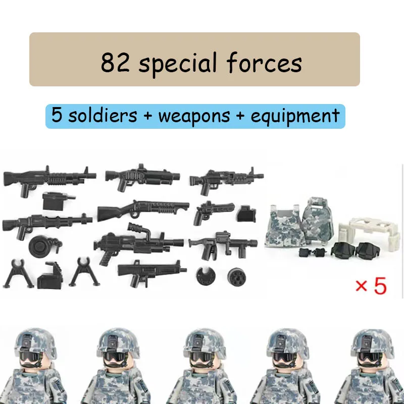 US German Soldier Figure Vest Building Blocks forze speciali Tactical Body  Armor spalla mattoni accessori militari giocattolo C364