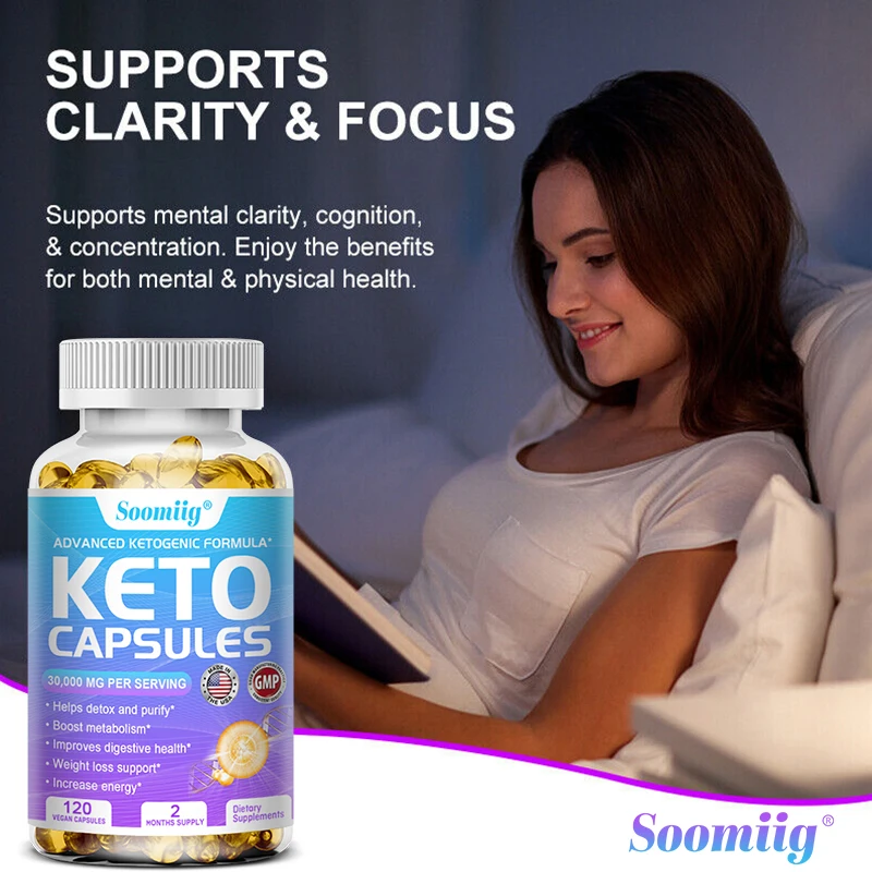 Keto Capsules - Fat Burning, Detoxification, Weight Loss, Metabolism Boost, Weight Management, Immune System Boost