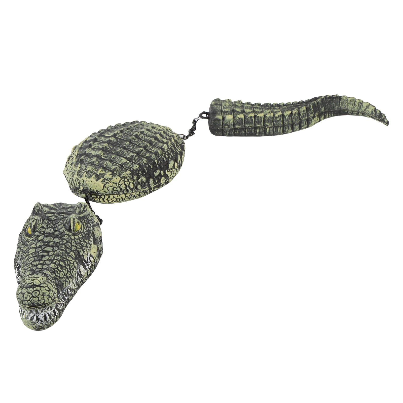 Plastic Artificial Alligator Decoy 3 Segment Simulated Floating Crocodile Sculpture for Garden Pool Pond Decoration