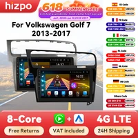 Hizpo systèmes intelligents de voiture intelligente pour VW Golf 7 2013-2017 lecteur multimédia GPS 2din Autoradio CarPlay Android Auto 2din Radio 1